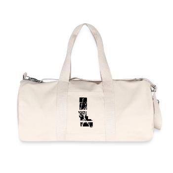 L letter - Recycled Canvas Sports Bag by Stanley/Stella - natural - Front