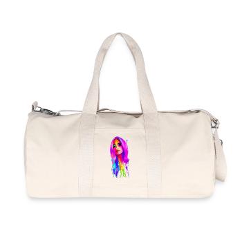 Lady 70 er Retro - Recycelte Canvas-Sporttasche von Stanley/Stella - Naturweiß - Vorne