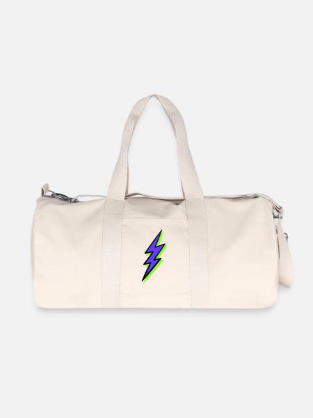 Rayon abstrait dans les tons néon - Sac de sport en toile recyclée Stanley/Stella - blanc naturel