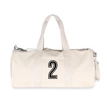 2 Symbole numérique - Sac de sport en toile recyclée Stanley/Stella - blanc naturel - Devant