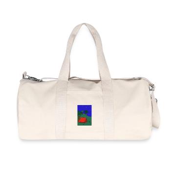 Zelt unterm Sternenhimmel - Recycelte Canvas-Sporttasche von Stanley/Stella - Naturweiß - Vorne