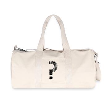 Point d'interrogation rayures regard grunge - Sac de sport en toile recyclée Stanley/Stella - blanc naturel - Devant