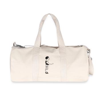 mann-sport-hand-01.png - Recycelte Canvas-Sporttasche von Stanley/Stella - Naturweiß - Vorne