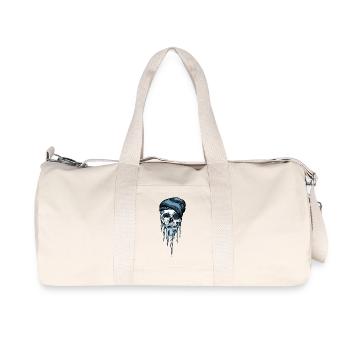 Crâne de snowboardeur - Sac de sport en toile recyclée Stanley/Stella - blanc naturel - Devant