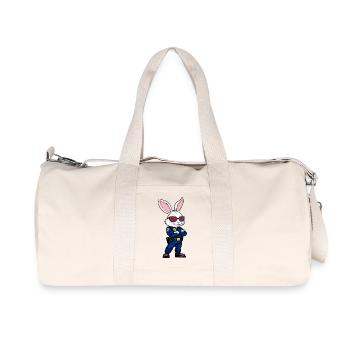 Rabbit Policeman - Recycled Canvas Sports Bag by Stanley/Stella - natural - Front