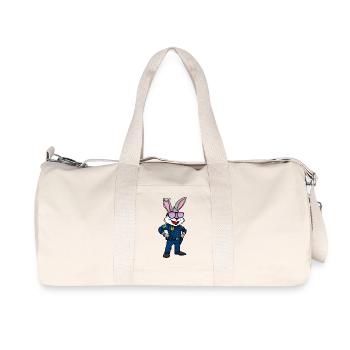 Police Rabbit - Recycled Canvas Sports Bag by Stanley/Stella - natural - Front