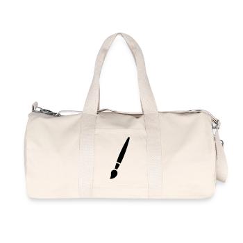 Brush, Painting, Art Symbol - Recycled Canvas Sports Bag by Stanley/Stella - natural - Front