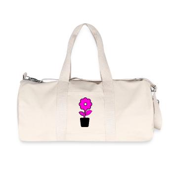 Blume - Recycelte Canvas-Sporttasche von Stanley/Stella - Naturweiß - Vorne