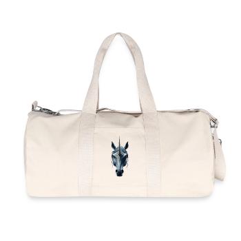 Unicorn Pony Rider Horses Riding Unicorns - Recycled Canvas Sports Bag by Stanley/Stella - natural - Front