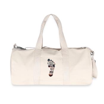  Eine Reise Von 1000 Meilen Beginnt Mit Dem Ersten - Recycelte Canvas-Sporttasche von Stanley/Stella - Naturweiß - Vorne
