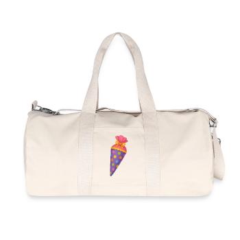 Colourful school cone for the first day of school - Recycled Canvas Sports Bag by Stanley/Stella - natural - Front