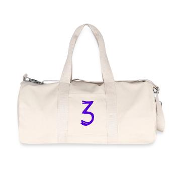 3 YEARS. 3RD ANNIVERSARY. BIRTHDAY 3 YEARS. 3 - Recycled Canvas Sports Bag by Stanley/Stella - natural - Front