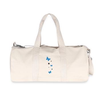 Les étoiles et les papillons - Sac de sport en toile recyclée Stanley/Stella - blanc naturel - Devant