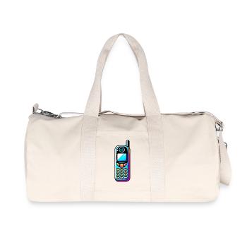 90s Phones - We Had Snake, No Apps - Recycled Canvas Sports Bag by Stanley/Stella - natural - Front