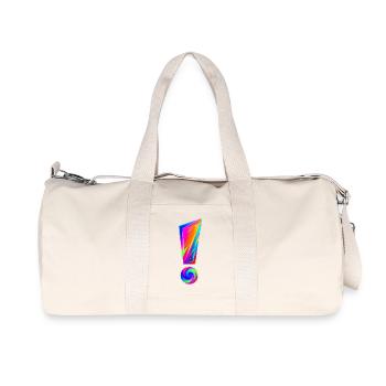 Point d’exclamation coloré - Sac de sport en toile recyclée Stanley/Stella - blanc naturel - Devant