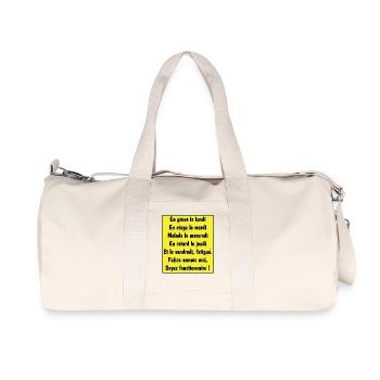 Fonctionnaire - Sac de sport en toile recyclée Stanley/Stella - blanc naturel - Devant