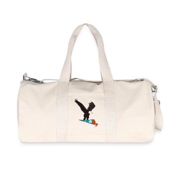 Adler_Schultüte_blau - Recycelte Canvas-Sporttasche von Stanley/Stella - Naturweiß - Vorne