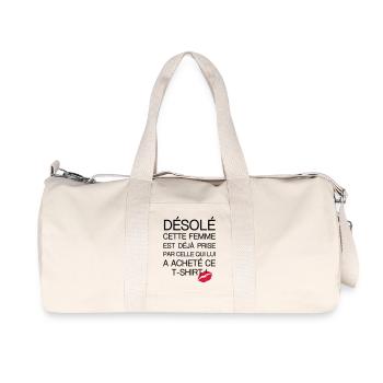 desole femme prise - Sac de sport en toile recyclée Stanley/Stella - blanc naturel - Devant