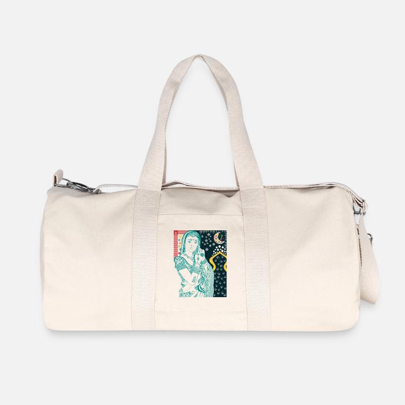 Hindu Frau - Recycelte Canvas-Sporttasche von Stanley/Stella - Naturweiß