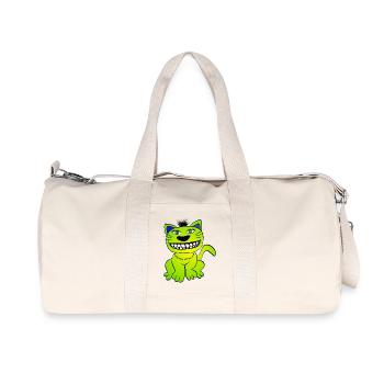 Katze - Cat - Recycelte Canvas-Sporttasche von Stanley/Stella - Naturweiß - Vorne