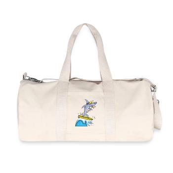 Surfer shark - Recycled Canvas Sports Bag by Stanley/Stella - natural - Front