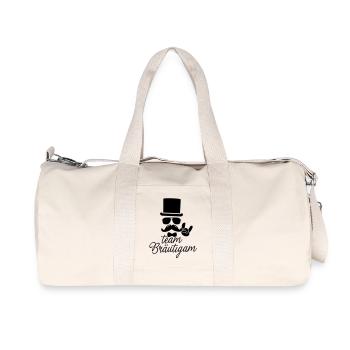 team Groom Bräutigam Polterabend Hochzeit stag do - Recycelte Canvas-Sporttasche von Stanley/Stella - Naturweiß - Vorne