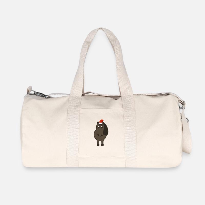 Pony Weihnachten - Recycelte Canvas-Sporttasche von Stanley/Stella - Naturweiß