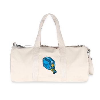 Rollmeter, tool, Compteur de rouleaux - Recycelte Canvas-Sporttasche von Stanley/Stella - Naturweiß - Vorne