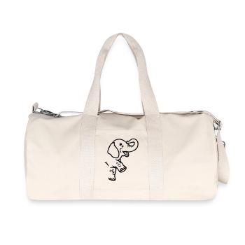 Elefant, Afrika - Recycelte Canvas-Sporttasche von Stanley/Stella - Naturweiß - Vorne