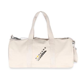 Gears - Motorcycle - Gearshift / black - Recycled Canvas Sports Bag by Stanley/Stella - natural - Front