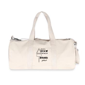 Jedes Kind vom Dorf / Humor / Sprüche / Trend - Recycelte Canvas-Sporttasche von Stanley/Stella - Naturweiß - Vorne