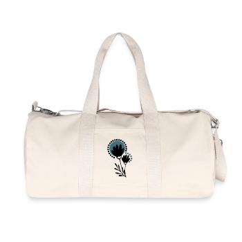 Scandi Blumen - Recycelte Canvas-Sporttasche von Stanley/Stella - Naturweiß - Vorne