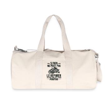 Si papa ne peut pas réparer alors on est foutus - Sac de sport en toile recyclée Stanley/Stella - blanc naturel - Devant