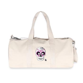 Sugar Skull - Recycled Canvas Sports Bag by Stanley/Stella - natural - Front