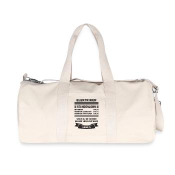 Elektriker Stundenlohn - Recycelte Canvas-Sporttasche von Stanley/Stella - Naturweiß - Vorne