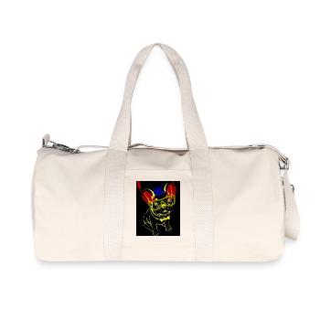 Bulldogge - Recycelte Canvas-Sporttasche von Stanley/Stella - Naturweiß - Vorne