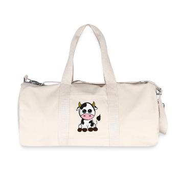 Bébé vache - Sac de sport en toile recyclée Stanley/Stella - blanc naturel - Devant