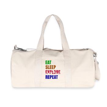 Nature Experience Hikers Hiking Statement Mountains - Recycled Canvas Sports Bag by Stanley/Stella - natural - Front