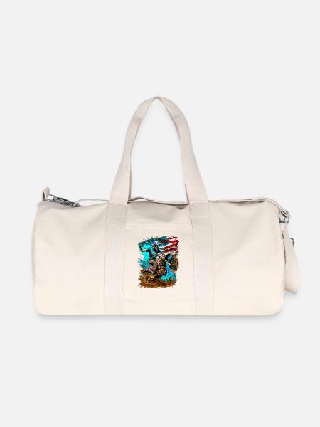 Drapeau américain Moto Splash - Sac de sport en toile recyclée Stanley/Stella - blanc naturel