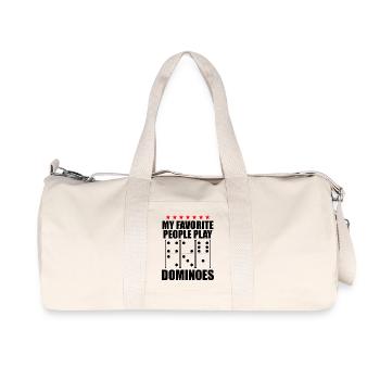 Conception de domino - Sac de sport en toile recyclée Stanley/Stella - blanc naturel - Devant