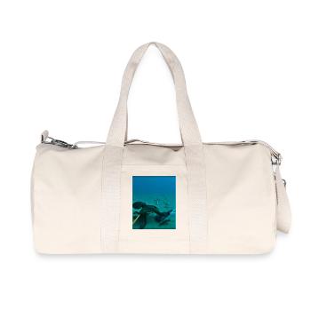Unterwasser Kraken Rochen - Recycelte Canvas-Sporttasche von Stanley/Stella - Naturweiß - Vorne