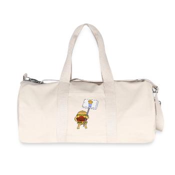 Burger de protestation en faveur des frites - Sac de sport en toile recyclée Stanley/Stella - blanc naturel - Devant