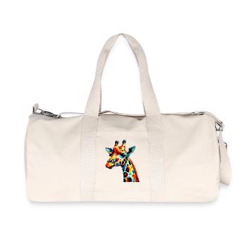 Giraffe - Recycelte Canvas-Sporttasche von Stanley/Stella - Naturweiß - Vorne