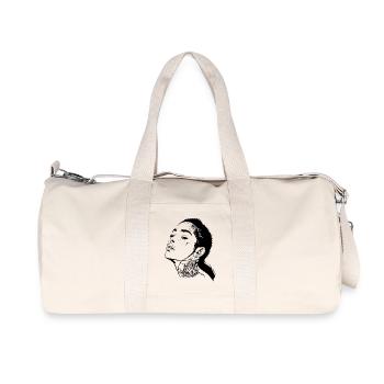Tattoo Girl portrait - Recycled Canvas Sports Bag by Stanley/Stella - natural - Front