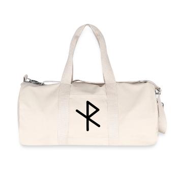 Wikingersymbol Sichere Reise Urlaubsreise - Recycelte Canvas-Sporttasche von Stanley/Stella - Naturweiß - Vorne