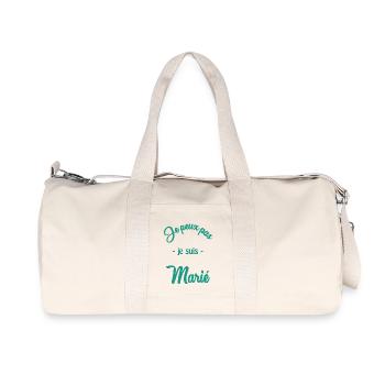 JE PEUX PAS. MARIE - Sac de sport en toile recyclée Stanley/Stella - blanc naturel - Devant
