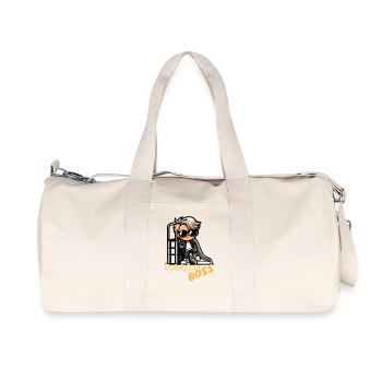 Cooler Spielplatz Chef Sonnenbrille Kind Urban - Recycelte Canvas-Sporttasche von Stanley/Stella - Naturweiß - Vorne