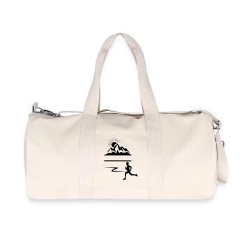 Runner Man Berge - Recycelte Canvas-Sporttasche von Stanley/Stella - Naturweiß - Vorne