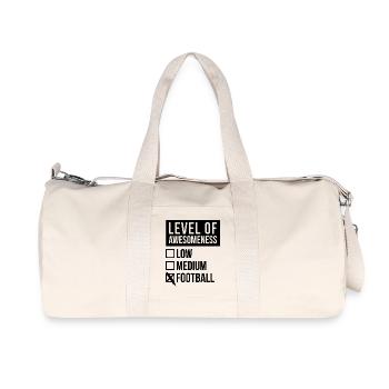 Football Football Football - Recycled Canvas Sports Bag by Stanley/Stella - natural - Front