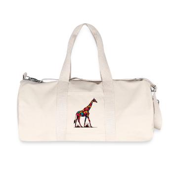 Giraffe - Recycelte Canvas-Sporttasche von Stanley/Stella - Naturweiß - Vorne